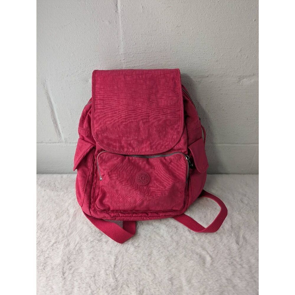 Kipling City Pack Ravier Medium Pink Backpack *Missing Monkey Keychain‎